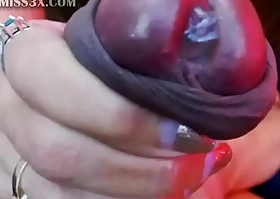 tranny with consequential cock drag inflate herself and wank in the balance cum