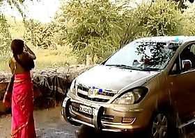 ---indian village bhabhi washing car  {uncut ex