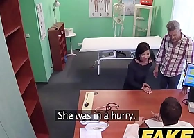 Fake hospital czech doctor cums renounce sex-mad cheating wifes tight pussy