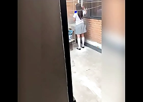 He fucks his teenage schoolgirl neighbor after doing the laundry increased by convinces her little by little while her parents are not anent Mexican whores amateur sex