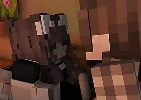 Maid rides clever in in front the owner's schlong minecraft animation