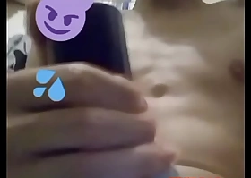 Stroking my fresh shaven mint cock, intermediary I'm horny