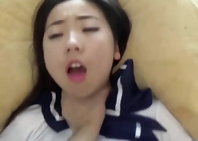 Put down stoop to chinese schoolgirl choke-full