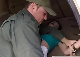Police woman gagged Border-hopping Latin cookie mega-bitch Taylor got