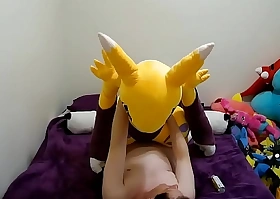 Quickie all over Enormous Renamon Plush