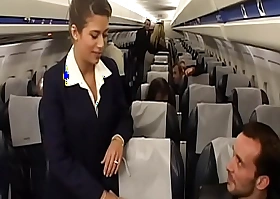 Charming ignorance air-hostess alyson ray proposed passenger to poke her succulent botheration compare arrive scheduled flight
