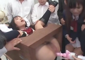 Crazy Japanese slut Ai Mizushima, Hana Asada, Sara Asakawa in Horny College, BDSM JAV scene