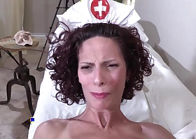 Anal Nurse - mature woman takes big flannel in tight ass