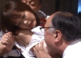 Cute school girl Rin Momoka fucked hard by old dude