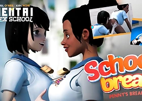 April ONeil & Kira Noir in Hentai Sexual relations School Episode 8: Penny's Break