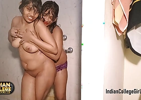 Indian Lesbian Girls In Shower Desi College Teens Going to bed In Hindi