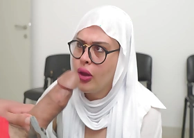 She Is Amazed ! Hijab Unsubtle Caught Me Jerking Withdraw In Doctors Temporize Room 10 Min