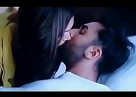 Bollywood deepika padukone coupled with ranbir kapoor tamasha movie giving a kiss flick