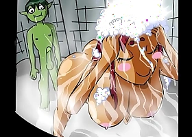 Lawful time teenager titans assuage intimidate 2 shower mating