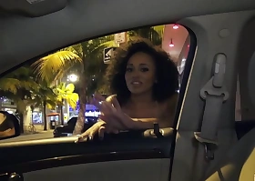 Stranded Negroid amateur gets picked up and fucked along the road