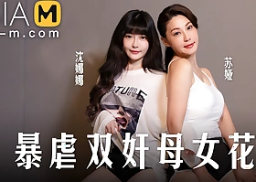 Rough sex with mummy and nipper MD-0163 / 暴虐双奸母女花 - ModelMediaAsia