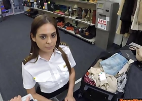 Latina flight attendants gives a blowjob in public for money