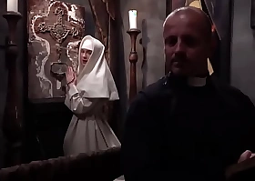Demon snag a grasp at of a nun. The demon takes priest plus nun Most assuredly SICK!
