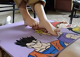 TSM - Dylan playfully crushes my cock with the addition be required of balls on a table barefoot