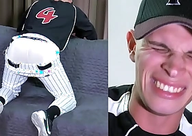 Straight U.S. Marine Spanked in a Baseball Uniform