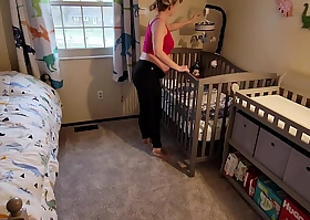 Fluent step Mom gets stuck in cradle plus has round come help their way get out