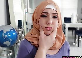 Arab teen maid with hijab Violet Jewels ensnared stealing domineering wide of her client