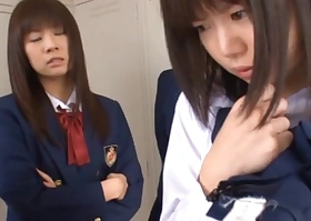 Anri Nonaka and Kurumi crazy Asian schoolgirls have sex