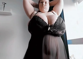 Fat Freak Mom Shows Enormous Tits