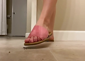 Sandal bug crush fetish by gorgeous college girl connected with a lot of talking (look at the description)