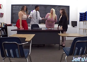 Interracial Orgy at The BBW Detention Center with 3 Hot Plumpers