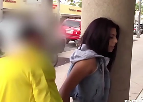 Teen shoplifter receives her vagina screwed by the pervert office-holder