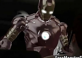 Foxy 3d sunless getting drilled hard hard by iron man1-high 2