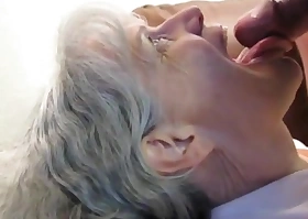 Grey haired granny blowjob together with cum prevalent her mouth