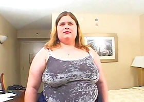 An ugly BBW whore fucked away from a big black cock