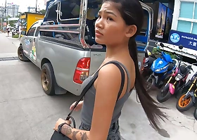 Real amateur Thai teen 18+ cutie fucked after lunch by her temporary boyfriend