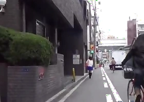 Japanese slut urinating in public street