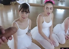 Flexible ballerina teens smashed unconnected with a new perv instructor