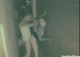 Couple Licking and Fucking Pussy at Back House Caught on camera