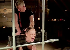 Sexy bdsm sex for legal time teenager slave getting punished coupled with fucked