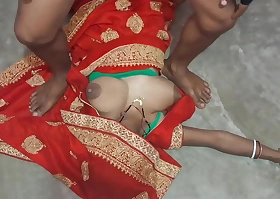 Indian newly fixed devoted to sexy Housewife Suhaagraat at home