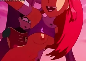 Starfire Big Boobs lark hentai compilation