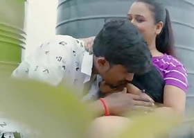 Hindi real Hot Sex at roof! Plz Don't Cum Medial pussy