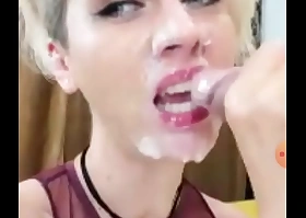 White girl Loves Sloppy DeepThroat MilkyBabes