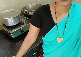 Newly married housewife was chatting with husband and getting fuck with step-brother in kitchen in doggy style dirty hindi audio