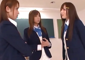 Juicy Asian schoolgirls 18+ try lesbian recreation