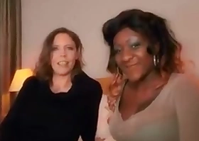 black milf gets anal by white dude and white milf helps out