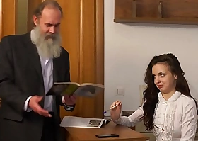 Tricky old teacher - old teacher not far from will not hear of beautiful natural boobs milana witchs
