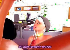 3d Futanari Femdom blowjob