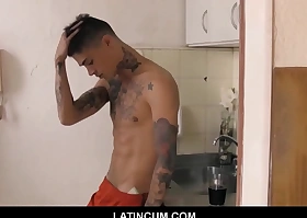 Latino twink close by tattoos fucked for money pov